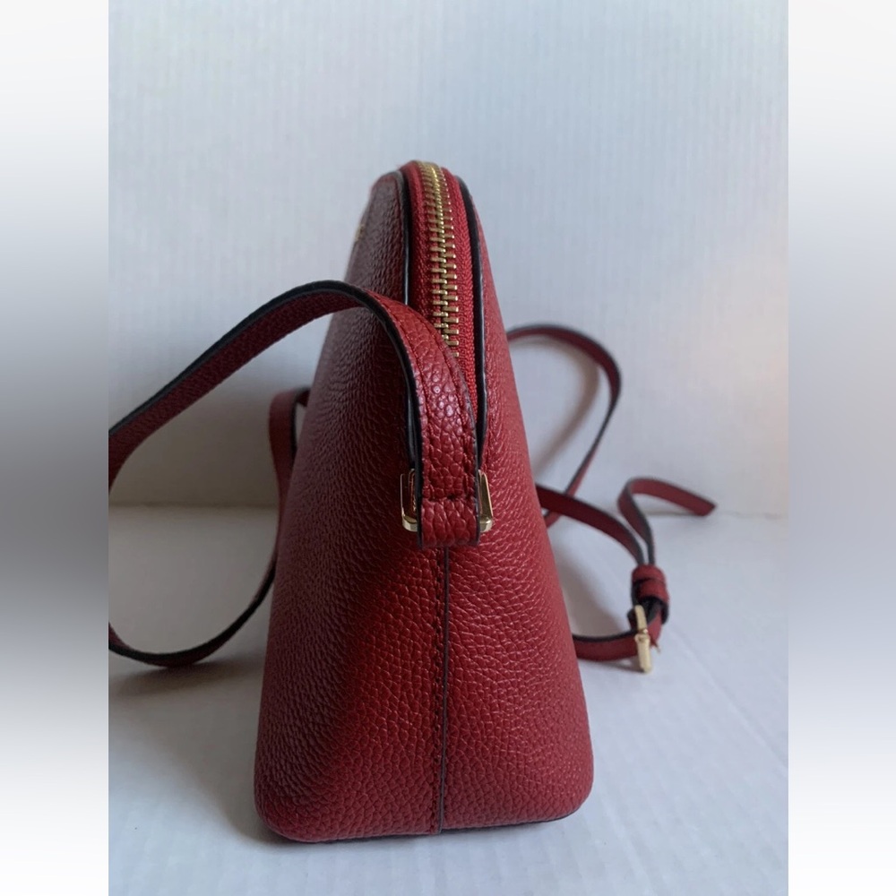 Michael Kors Sz Medium Scarlet Red Bag Adele Dome Crossbody NWT - Picture 5 of 11